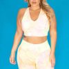 Sets * | Zenana Plus Size Gabi Tie Dye Biker Shorts Set New Arrivals Neon Pink