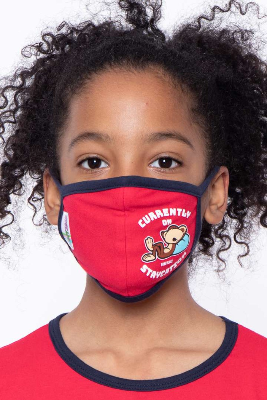 Accessories * | Curvy Sense Kids Washable Bobby Jack Printed Face Mask Ages 4 11 Staycation