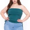 Tops * | Bluebell Tops Plus Size Raylin Tube Top Teal