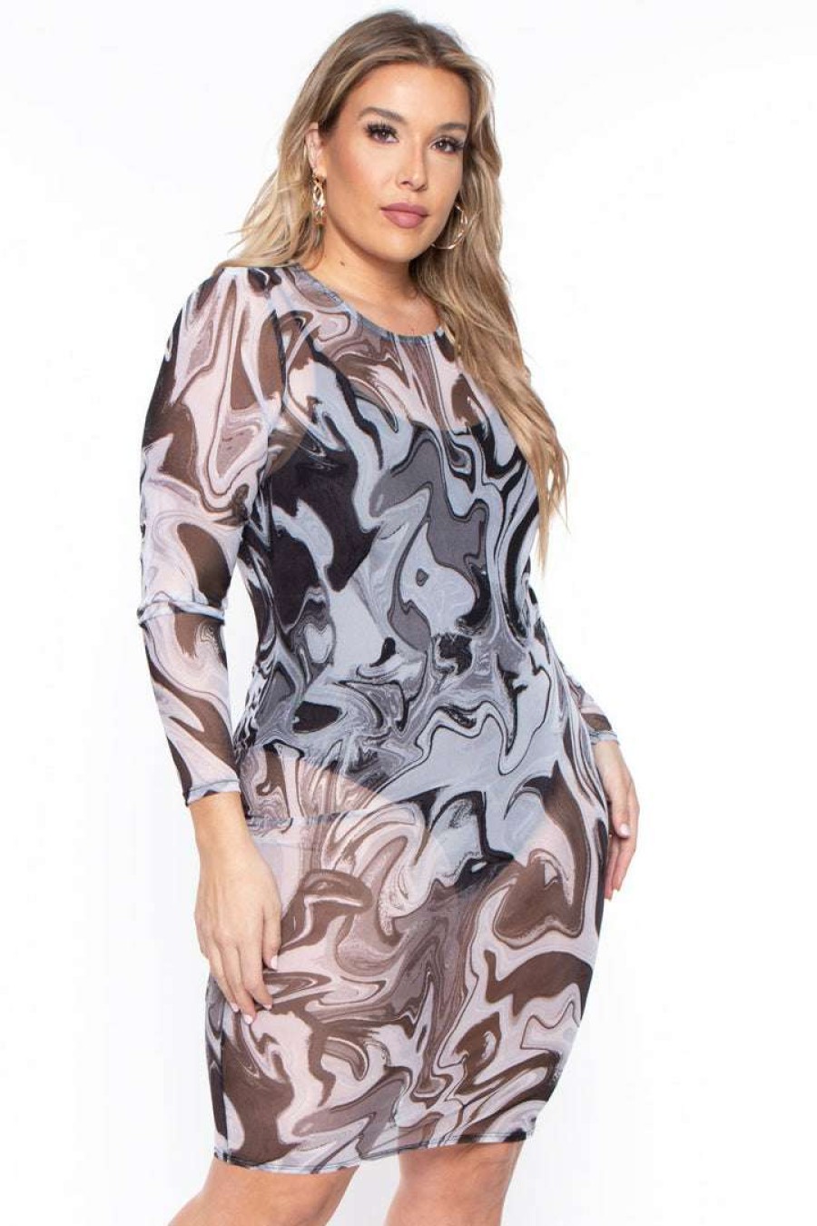 Dresses * | Curvy Sense Plus Size Akila Bodycon Dress Black