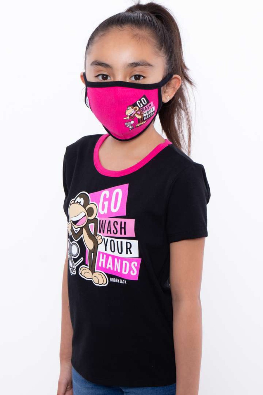 Sets * | Bobby Jack Kids Mask & Shirt Set Go Wash Your Hands Matching Sets