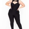 Jumpsuits * | Curvy Sense Plus Size Renley Jumpsuit Party Jumpsuilts Black