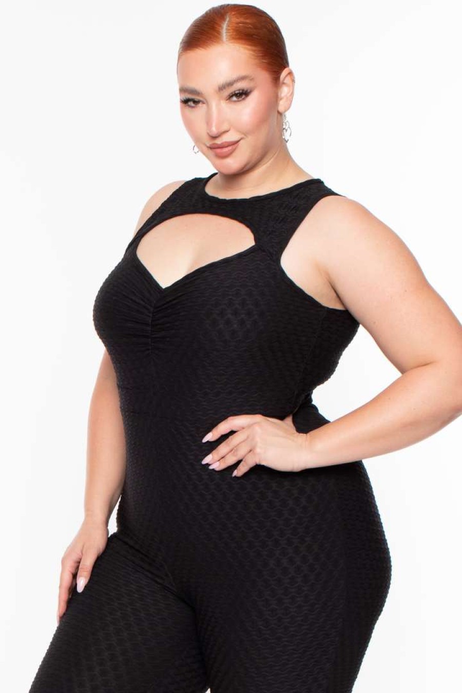 Jumpsuits * | Curvy Sense Plus Size Renley Jumpsuit Party Jumpsuilts Black