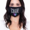 Accessories * | Curvy Sense Face Masks Washable & Reusable Printed Face Mask Choose Love Black