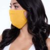 Accessories * | Curvy Sense Face Masks Washable & Reusable Unisex Face Mask Mustard