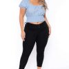 Tops * | Ambiance New Arrivals Plus Size Lillian Eyelet Top Blue