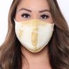 Accessories * | Curvy Sense Washable & Reusable Hand Tie-Dyed Face Mask Fall Collection Face Masks Tiedye Gold