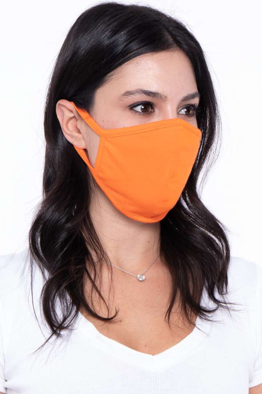 Accessories * | Curvy Sense Washable & Reusable Unisex Face Mask Face Masks Orange