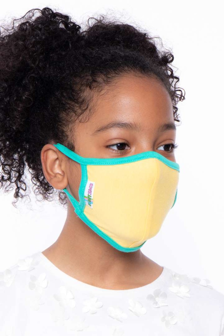 Accessories * | Curvy Sense Face Masks Kids Washable Face Mask For Ages 4-11 Yellow