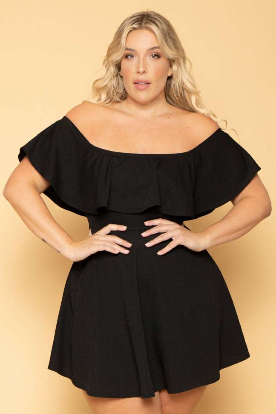 Dresses * | Curvy Sense Plus Size Rosabel Dress New Arrivals Black