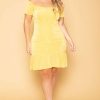 Dresses * | Curvy Sense New Arrivals Plus Size Aelia Slinky Bodycon Dress Yellow