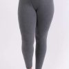 Bottoms * | Uni Active Mopas Back In Stock Plus Size Stretch-Knit Leggings Charcoal