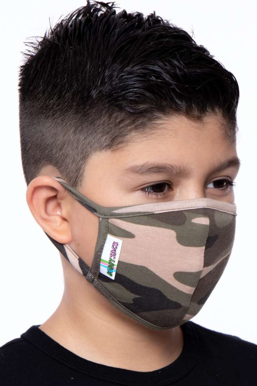 Accessories * | Curvy Sense Kids Washable Fun Patterns Face Mask ( Ages 4 11 ) Camo