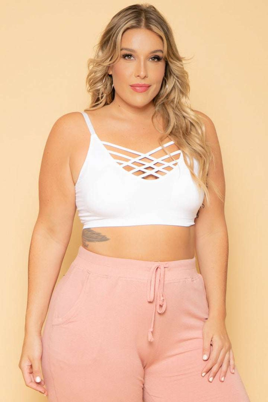 Bottoms * | Ambiance Plus Size Sweat Jogger Mauve