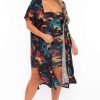 Sets * | Bluebell Matching Sets Plus Size Dragon Kimono And Dress Set Black