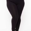 Bottoms * | Uni Active Mopas Plus Size Stretch-Knit Leggings Black