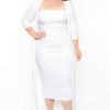 Sets * | Highlight Matching Sets Plus Size Cardigan And Dress Set White