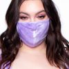 Accessories * | Curvy Sense Washable & Reusable Printed Tie-Dye Face Mask Face Masks Lavender