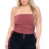 Tops * | Bluebell Tops Plus Size Raylin Tube Top Rust