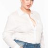 Tops * | Sky Plus Tops Plus Size Boss Babe Top White