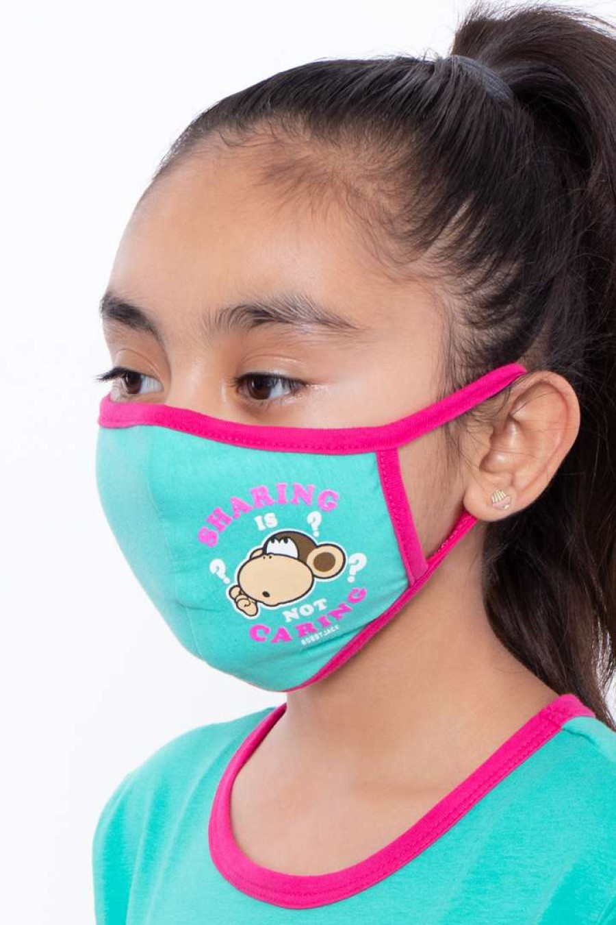 Accessories * | Curvy Sense Kids Washable Bobby Jack Printed Face Mask Ages 4 11 Face Masks Dont Touch