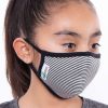 Accessories * | Curvy Sense Kids Washable Face Mask For Ages 4-11 Face Masks Black Stripe