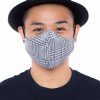 Accessories * | Curvy Sense Face Masks Washable Fitted & Adjustable Woven Face Mask Gingham Black