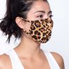 Sets * | Curvy Sense Sets Washable Face Mask & Scrunchie Set Leopard