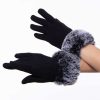 Accessories * | Illuma Fashion Basic Gloves With Faux Fur Cuff Accessories Black