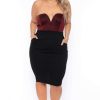 Dresses * | Curvy Sense Plus Size Gaia Shimmer Bodycon Dress Black