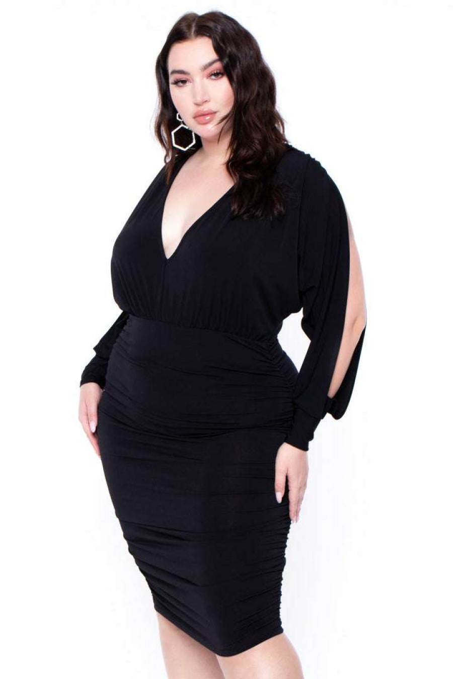 Dresses * | Curvy Sense Back In Stock Plus Size Victoria Dress Black