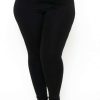 Bottoms * | 26 International Inc Plus Size High Rise Ponte Pants Black