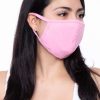 Accessories * | Curvy Sense Washable & Reusable Unisex Face Mask Pink