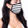 Accessories * | Curvy Sense Washable & Reusable Face Mask S Face Masks Big Stripe