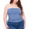 Tops * | Bell Tops Plus Size Raylin Tube Top Blue