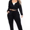 Sets * | Katy Usa Plus Size Jesse Matching Jogger Set Black