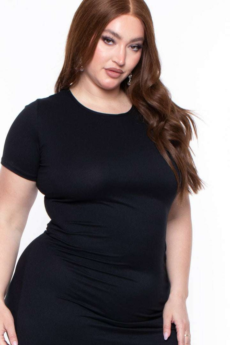 Dresses * | Capella Plus Size Josie Ruched Bodycon Dress Black