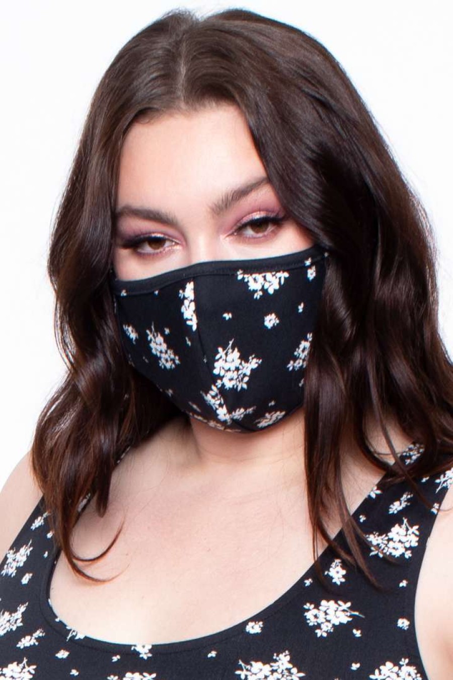 Accessories * | Curvy Sense Face Masks Washable & Reusable Printed Face Mask Ditsy Flowers