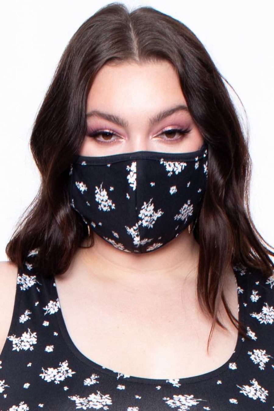 Accessories * | Curvy Sense Face Masks Washable & Reusable Printed Face Mask Ditsy Flowers