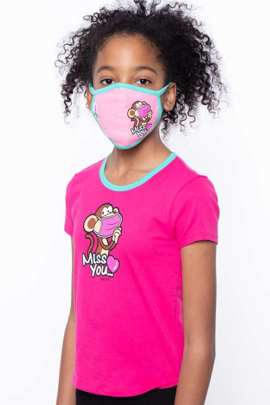 Sets * | Bobby Jack Kids Mask & Shirt Set Miss You Matching Sets