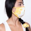 Sets * | Curvy Sense Washable Face Mask & Scrunchie Set Printed Yellow