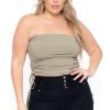 Tops * | Bluebell Plus Size Raylin Tube Top Sage