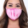 Accessories * | Curvy Sense Washable & Reusable Hand Tie-Dyed Face Mask Fall Collection Tiedye Flamingo