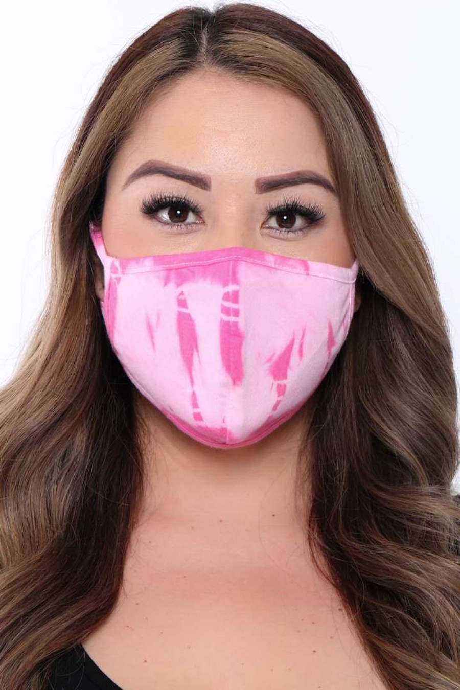 Accessories * | Curvy Sense Washable & Reusable Hand Tie-Dyed Face Mask Fall Collection Tiedye Flamingo