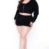 Sets * | Curvy Sense Plus Size Abbey 3 Piece Matching Set Black