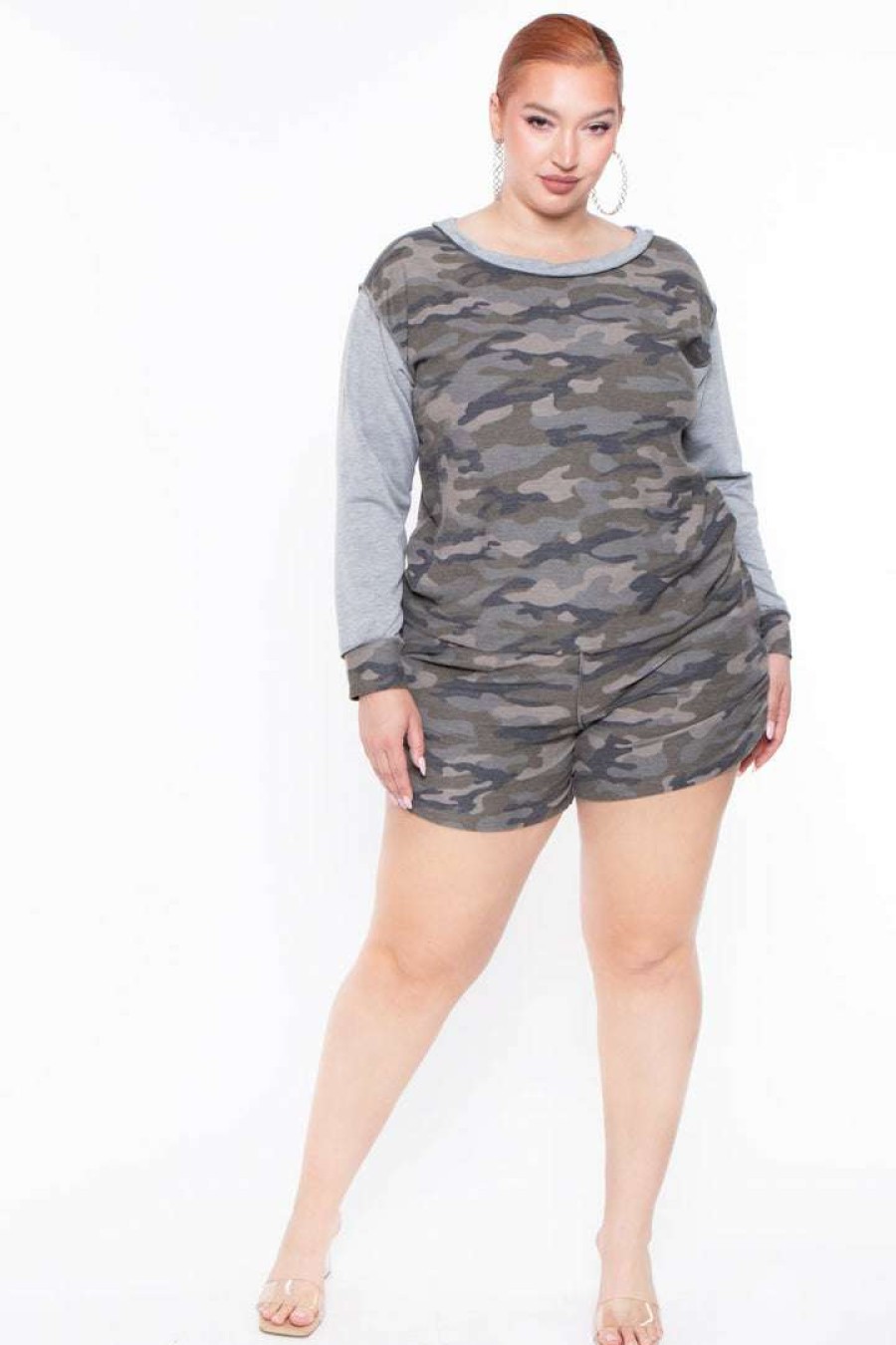 Sets * | Symphony Plus Size Maren Lounge Set Camo