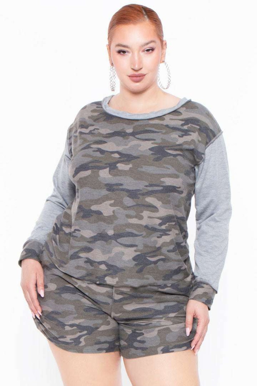 Sets * | Symphony Plus Size Maren Lounge Set Camo