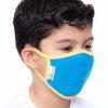 Accessories * | Curvy Sense Face Masks Kids Washable Face Mask For Ages 4-11 Blue