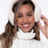 Accessories * | Illuma Fashion Bow Faux Fur Ear Muffs- Creme Creme/Taupe