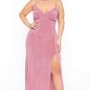 Dresses * | Curvy Sense Plus Size Celine Bling Dress Mauve